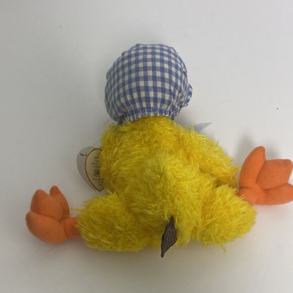 TY Bonnie The Attic Treasures Collection Duck Plush W/Tag 1993 Blue Checker Hat - Picture 4 of 7